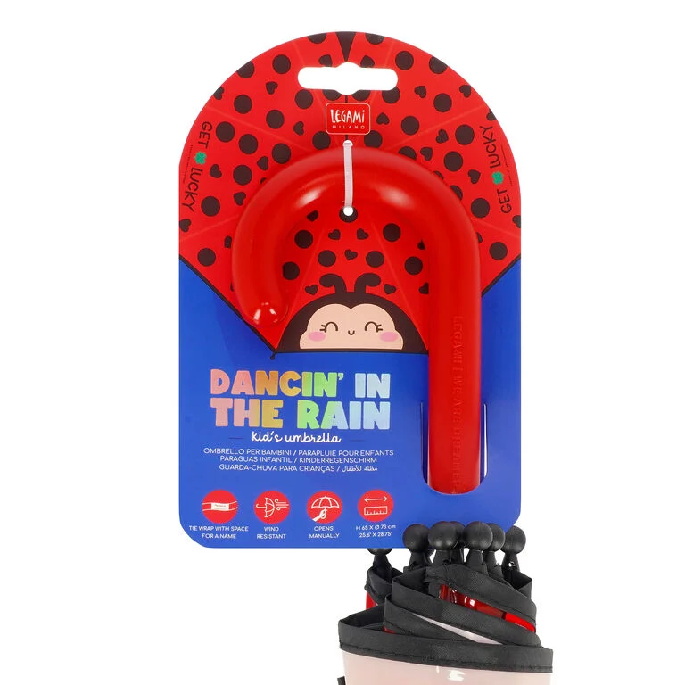 Guarda-chuva Infantil Legami – Dancin’ in the Rain – Joaninha
