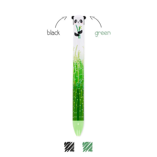 Caneta Click & Clack Legami com Tinta de Duas Cores - Panda