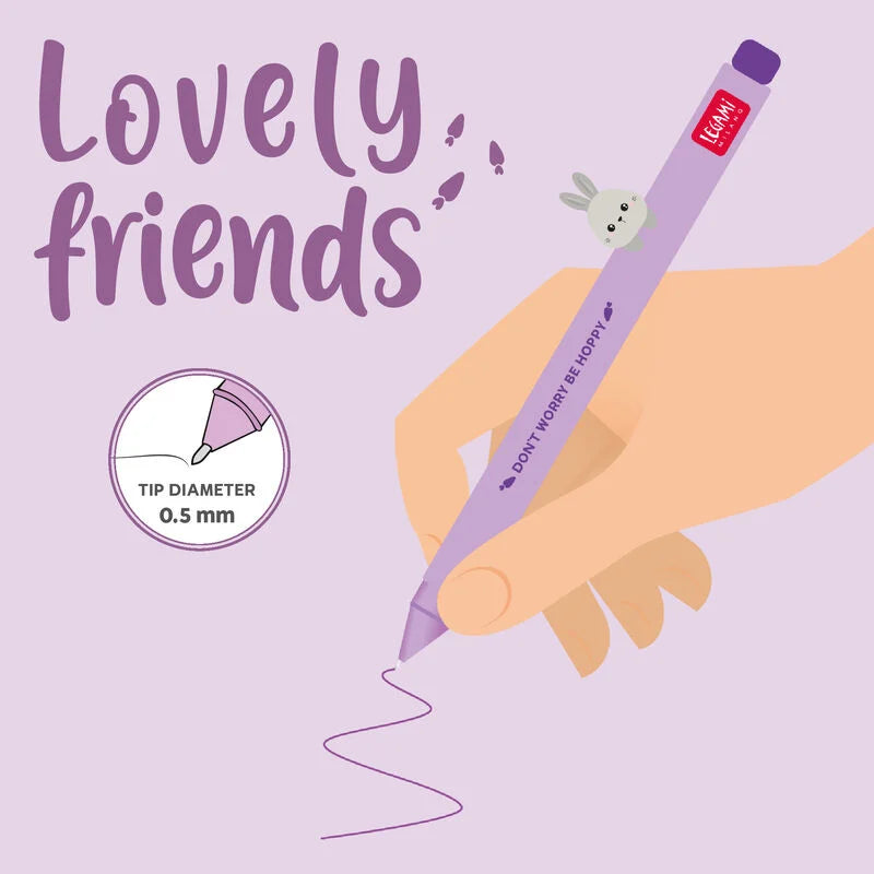 Caneta Gel  Lovely Friends Legami - Coelho
