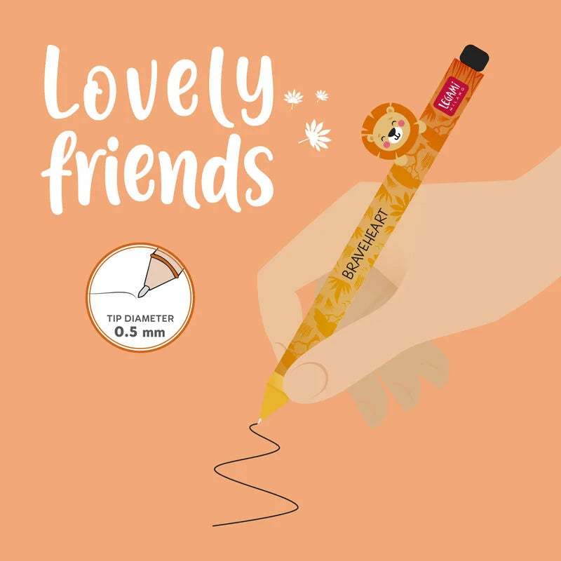 Caneta Gel  Lovely Friends Legami - Leão