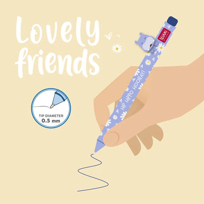 Caneta Gel  Lovely Friends Legami - Hipópotamo