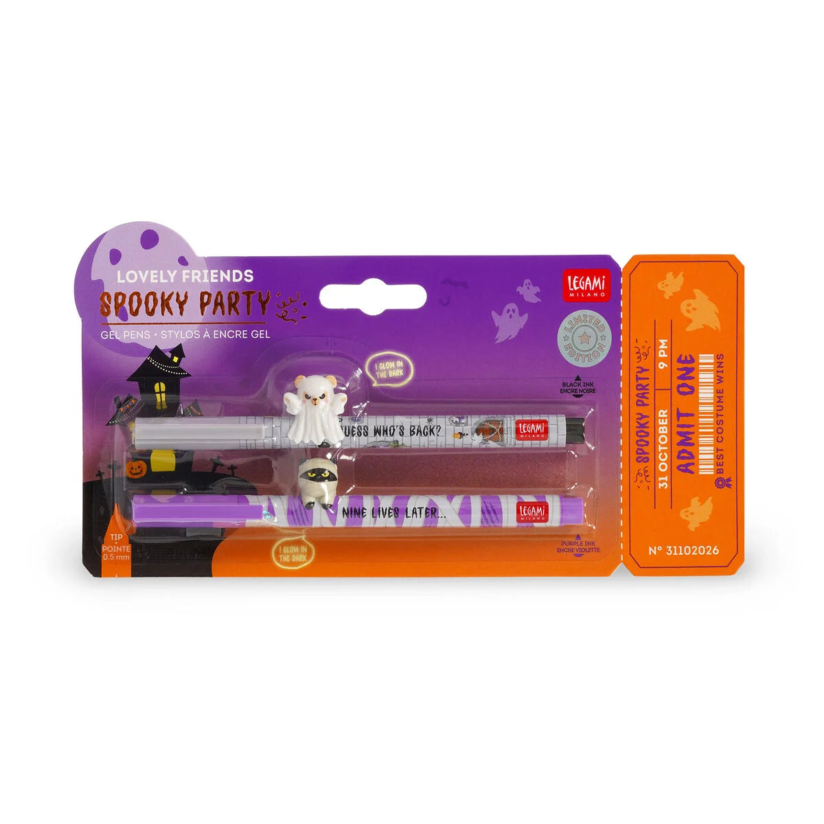 Conjunto Canetas Lovely Friends - Halloween 2026 - Limitado a 1 unidade por cliente