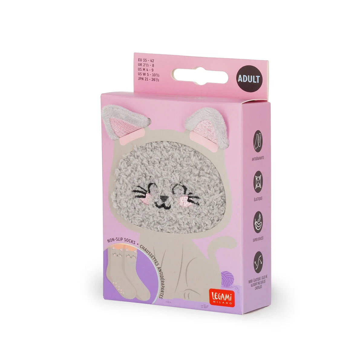 Meias Antiderrapantes Adulto ou Criança – It’s a Match Kitty