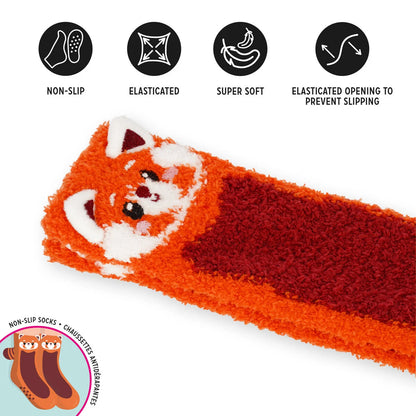 Meias Antiderrapantes Adulto ou Criança – It’s a Match Red Panda