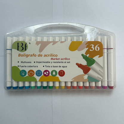 🎨 Marcadores Acrílicos BF – Cores Vivas e Secagem Rápida