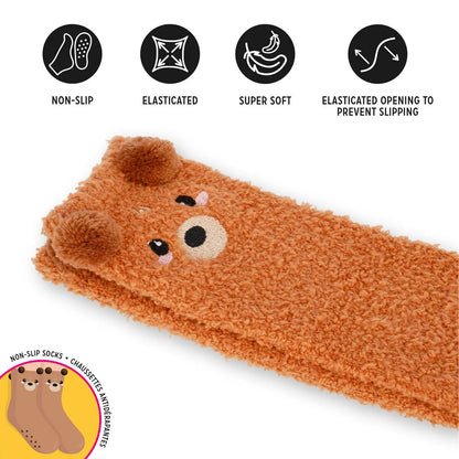 Meias Antiderrapantes Adulto ou Criança – It’s a Match Teddy Bear