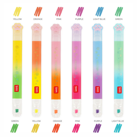 Set de 6 Sublinhadores Ponta Dupla – Pastel & Neon - Meow