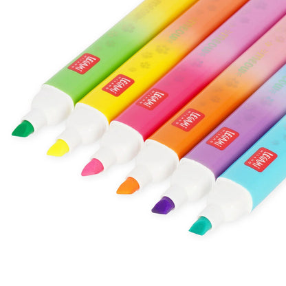 Set de 6 Sublinhadores Ponta Dupla – Pastel & Neon - Meow