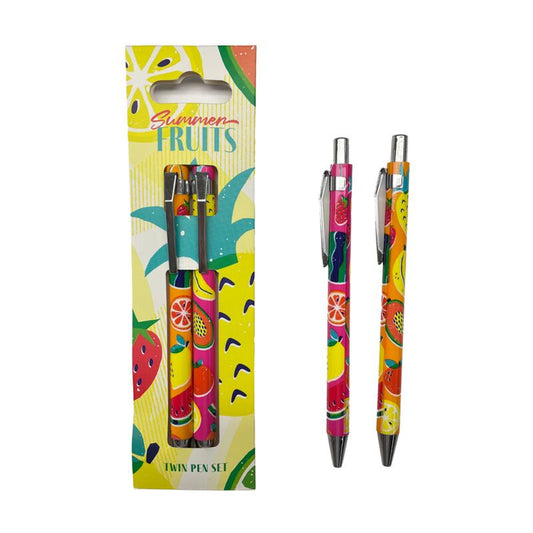 Conjunto de 2 Canetas – Frutas de Verão | Puckator