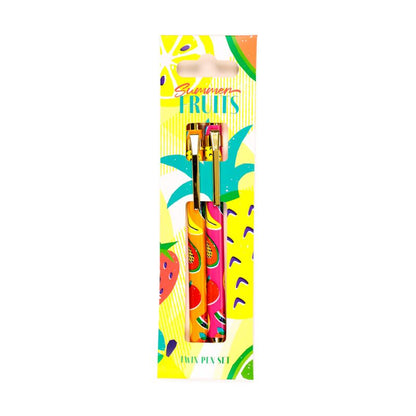 Conjunto de 2 Canetas – Frutas de Verão | Puckator