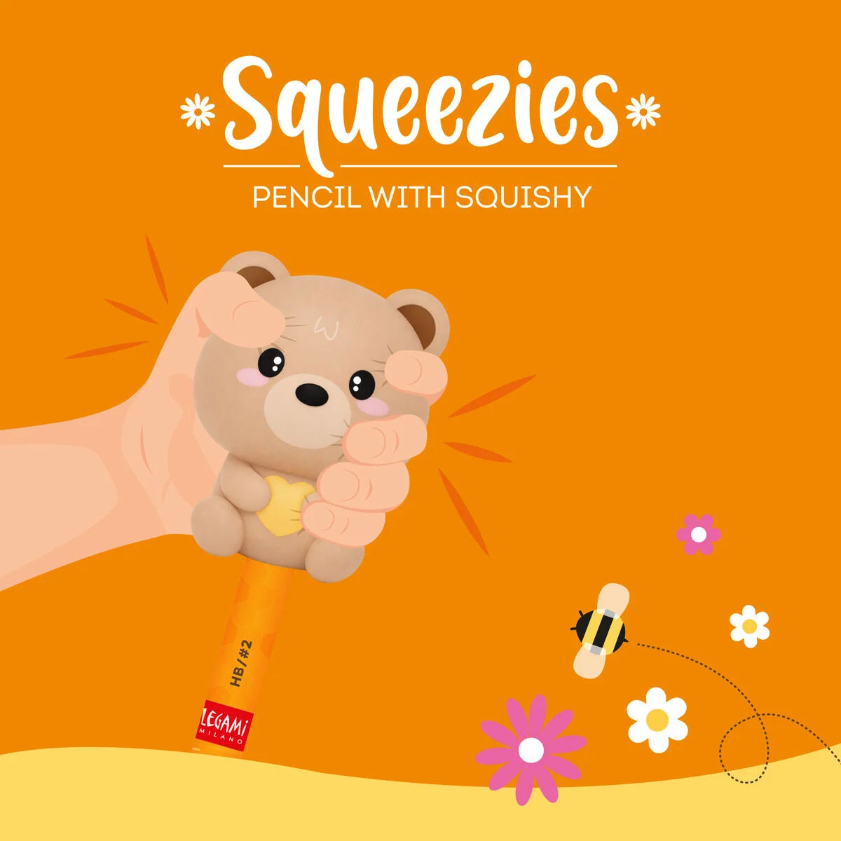 Lápis Antisstress Squeezies - Urso