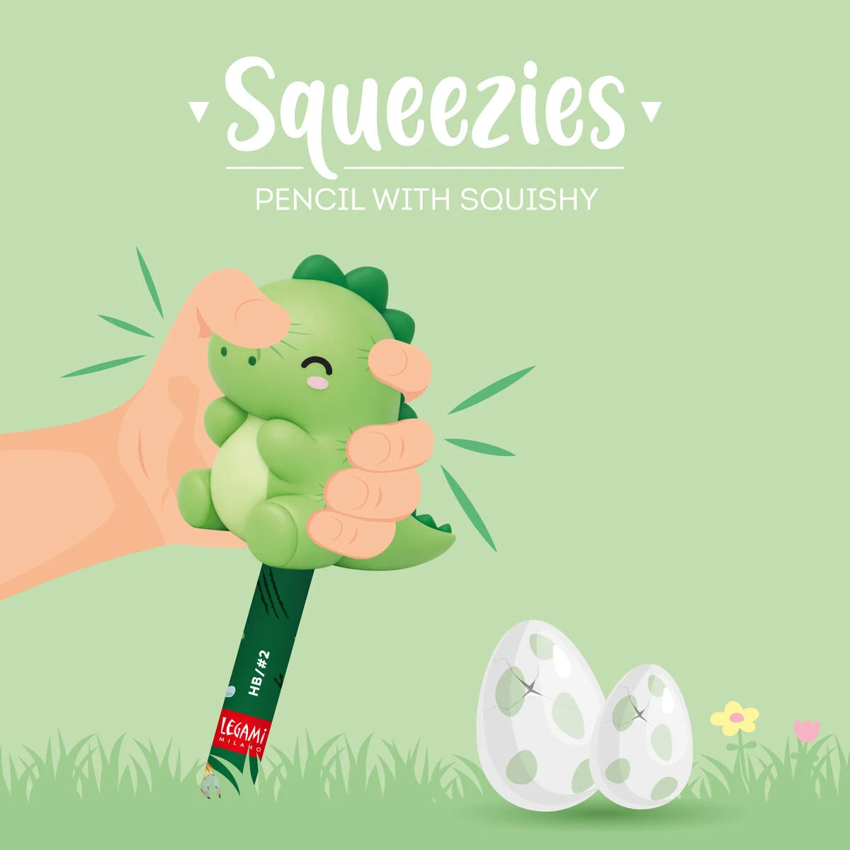 Lápis Antisstress Squeezies - Dinossauro