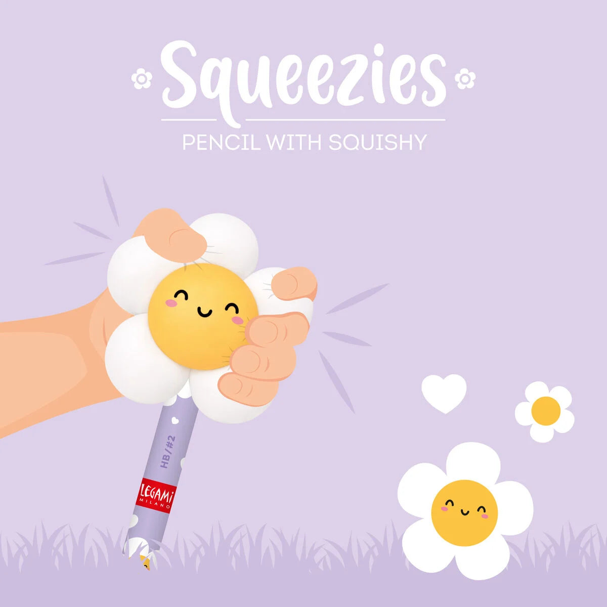 Lápis Antisstress Squeezies - Margarida