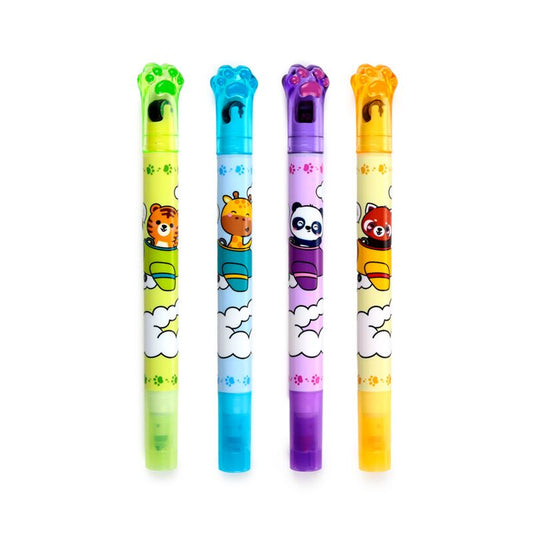 Caneta 2 em 1 Sublinhador + Carimbo – Adoramals Selvagem