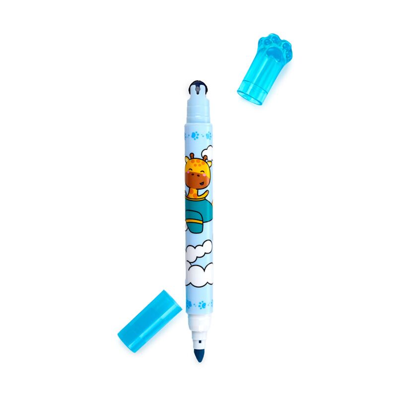 Caneta 2 em 1 Sublinhador + Carimbo – Adoramals Selvagem