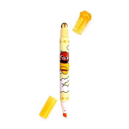 Caneta 2 em 1 Sublinhador + Carimbo – Adoramals Selvagem