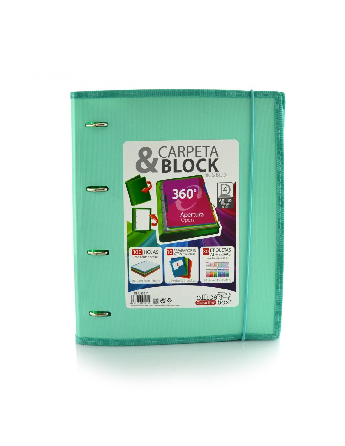 Capa de Argolas & Bloco A4+ Colorline