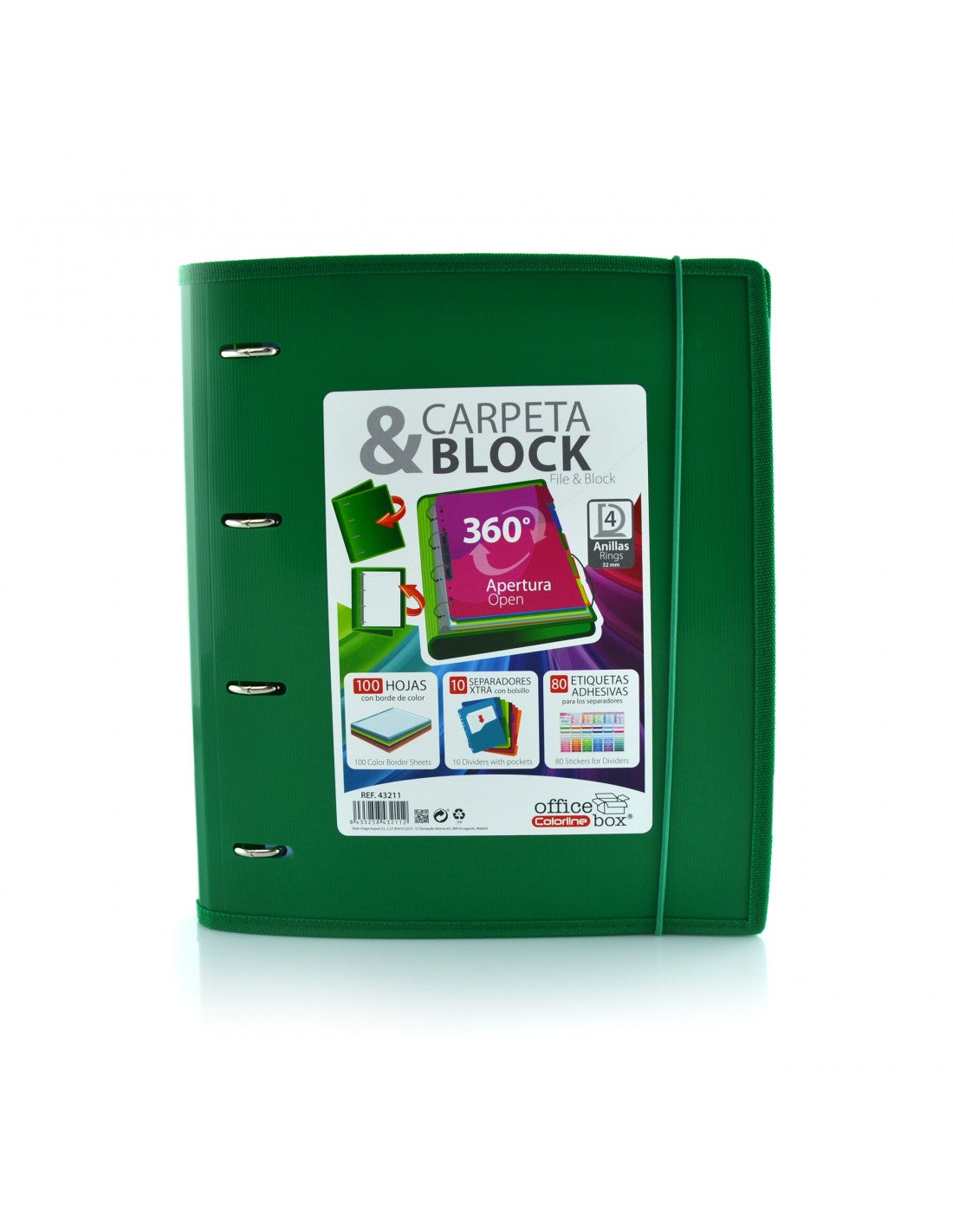 Capa de Argolas & Bloco A4+ Colorline
