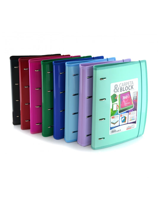 Capa de Argolas & Bloco A4+ Colorline