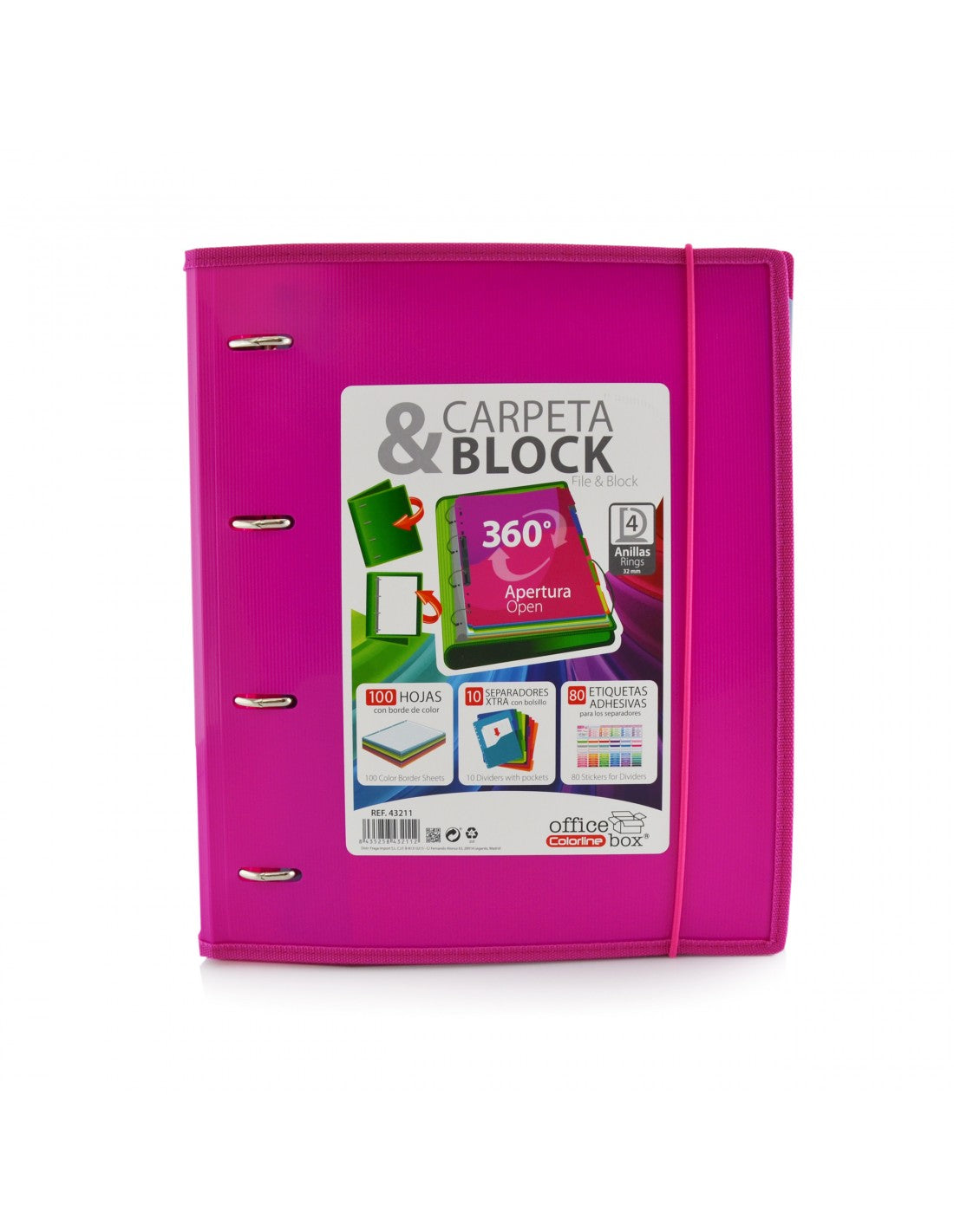 Capa de Argolas & Bloco A4+ Colorline