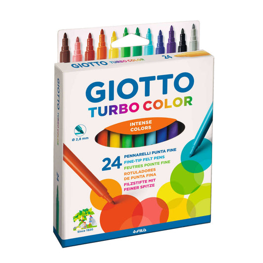 Marcadores de Colorir Finos Turbo Color 24 uni