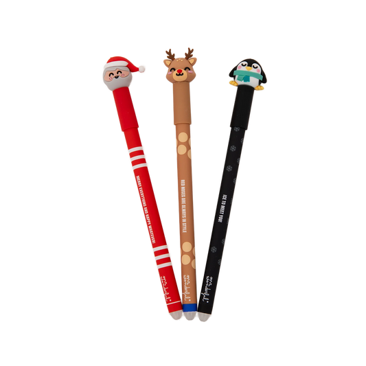 Set de 3 Canetas Apagáveis Mr. Wonderful - Especial Natal