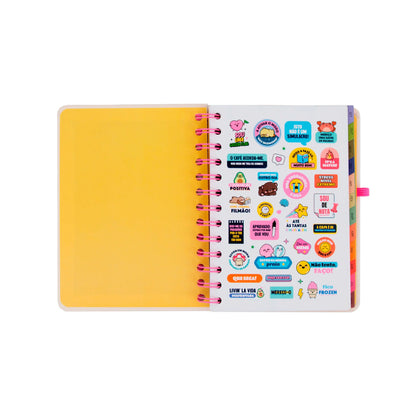 Conjunto agenda Mr Wonderful pequena 2026-2027 Semanal + 3 canetas apagáveis Bo-Bo