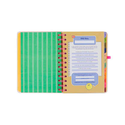 Conjunto agenda Mr Wonderful pequena 2026-2027 Semanal + 3 canetas apagáveis Bo-Bo