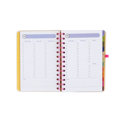 Conjunto agenda Mr Wonderful pequena 2026-2027 Semanal + 3 canetas apagáveis Bo-Bo