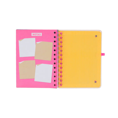 Conjunto agenda Mr Wonderful pequena 2026-2027 Semanal + 3 canetas apagáveis Bo-Bo